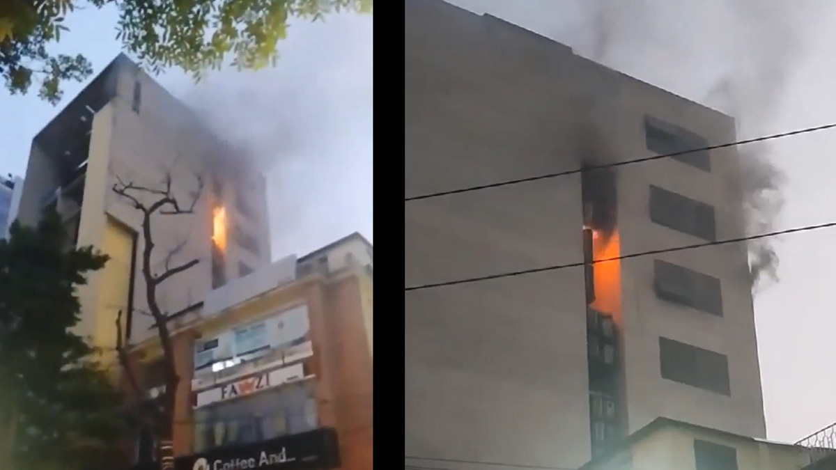 ৮ ইউনিটের ২ ঘণ্টার চেষ্টায় নিয়ন্ত্রণে বনানীর বহুতল ভবনের আগুন