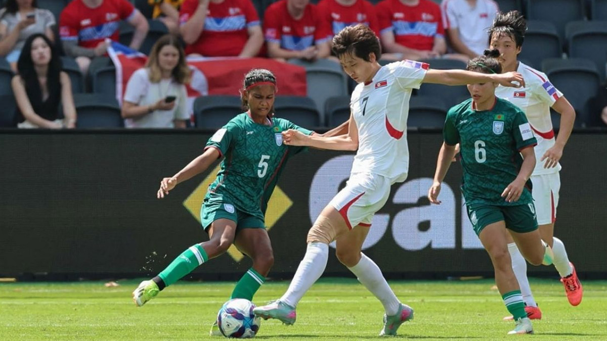 উত্তর কোরিয়ার কাছে ৫ গোলে হারলো বাংলাদেশ নারী ফুটবল দল