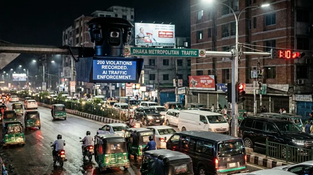 এআই প্রযুক্তিতে ট্রাফিক মনিটরিং, এক সপ্তাহে ৩শ‍‍` মামলা