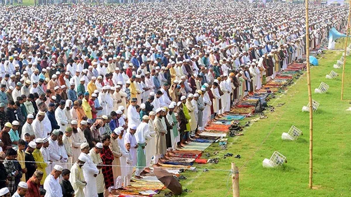 লাখো মুসল্লির অংশগ্রহণে দিনাজপুর গোর-এ শহীদ ময়দানে ঈদের জামাত