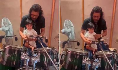 ১১ মাসের ছেলেকে ড্রাম শেখাচ্ছেন জেমস, ভাইরাল ভিডিওতে উচ্ছ্বাস