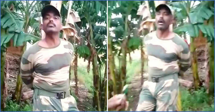 বিএসএফ সদস্যকে আটকে বেঁধে রাখলো গ্রামবাসী