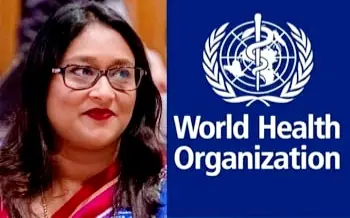 প্রধানমন্ত্রীর কন্যা সায়মা ডাব্লিউএইচওর আঞ্চলিক পরিচালক নির্বাচিত